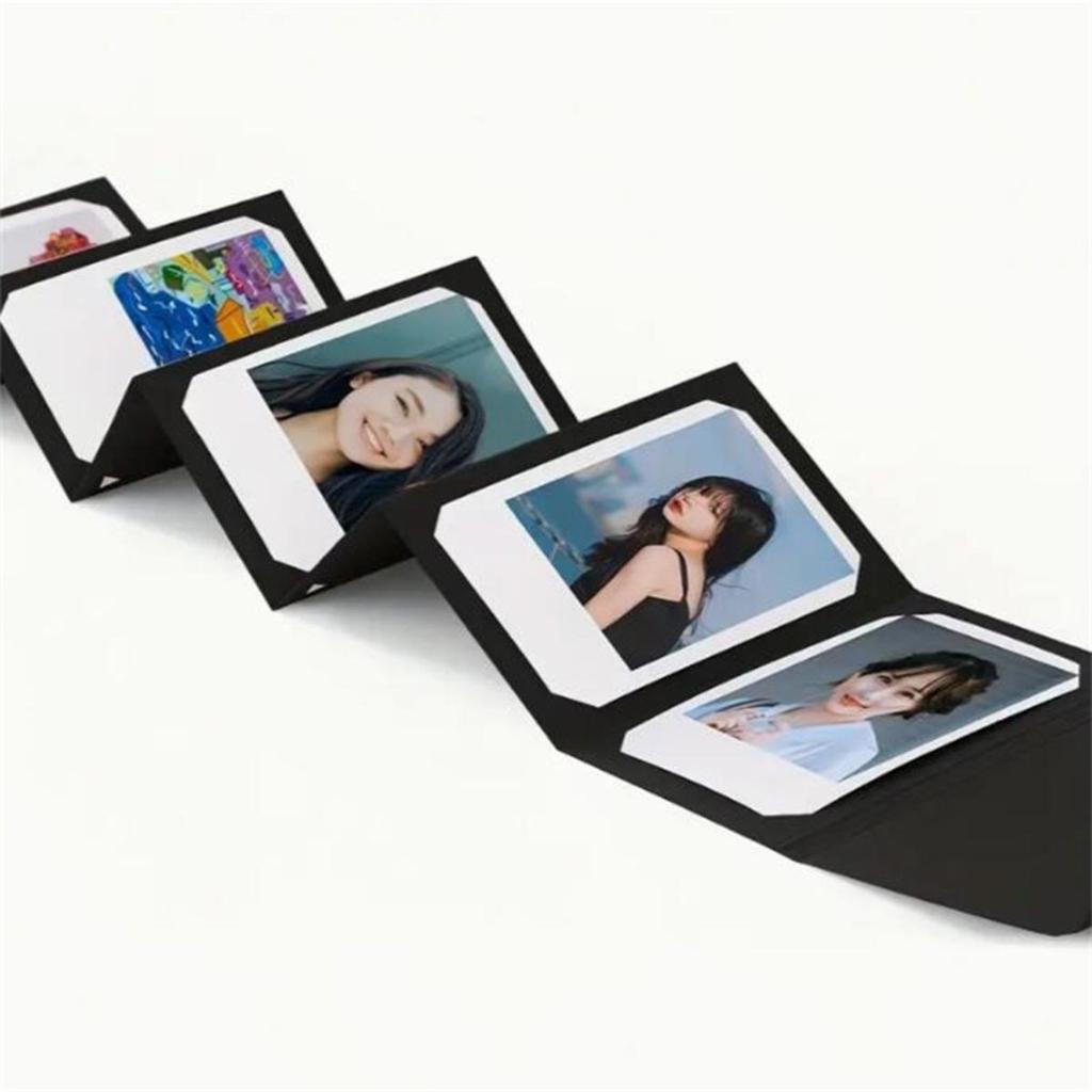 Creative Small Card Photo Postcard Storage Book Kraft Paper Folding DIY Handmade Packaging Folding Insert Blank Photo Album