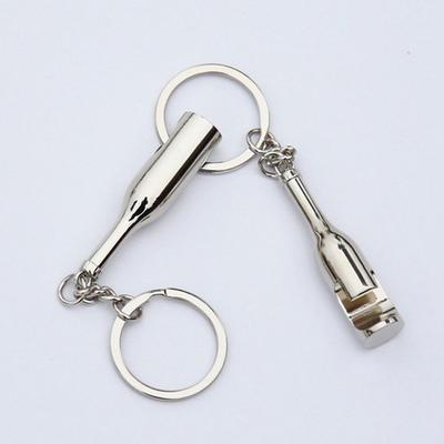 Camping Beer Travel Key Chain Wine Bottle Shaped Opener Key Ring