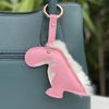 Frauen Mädchen Anhänger Kreative Schlüssel Ringe Halter Niedlichen Cartoon Dinosaurier Tasche Dekorationen PU Leder Dekorative Geschenk Zubehör