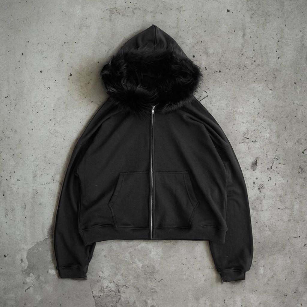 Men's Solid Color Double Zipper Sweatshirt Men's Sports Large Size Casual Sweatshirt Jacket