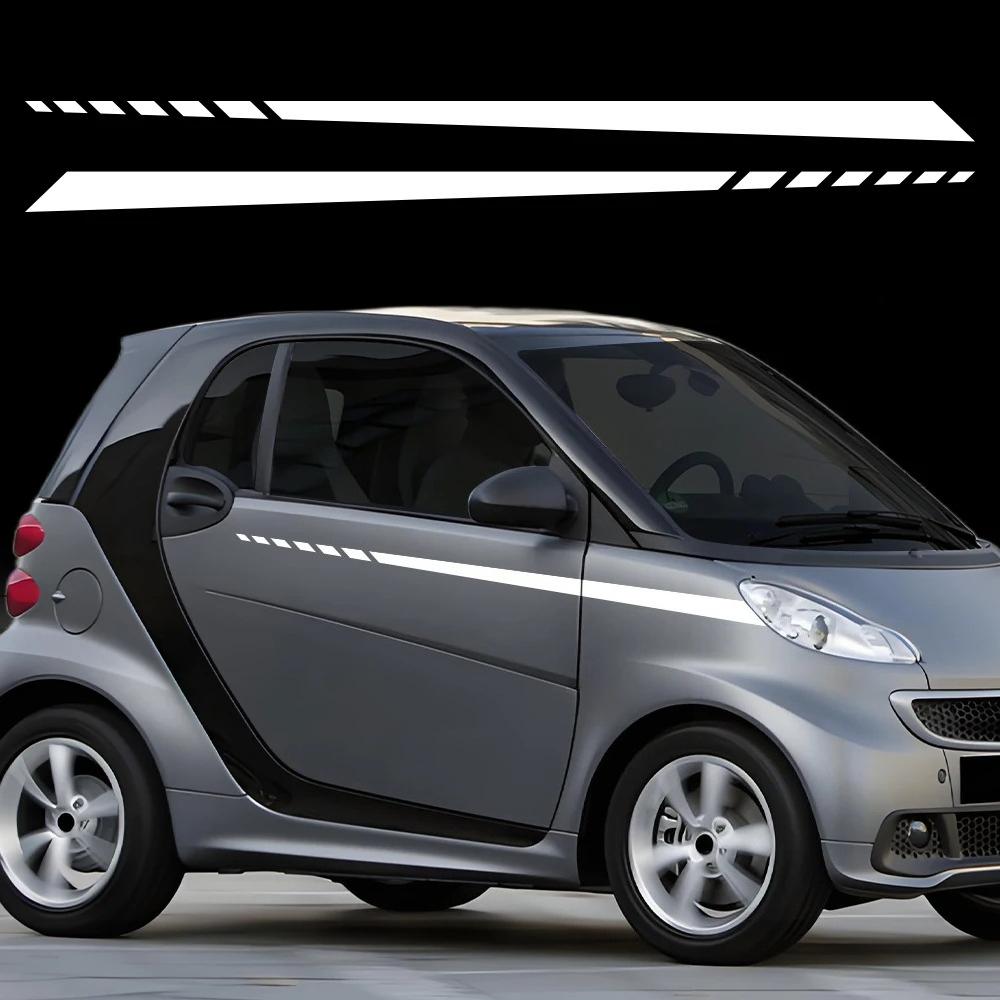 For Smart Car Door Side Stickers Auto Decal Kit Wrapping Vinyl Film Waterproof Vehicles PVC Stickers Car Accessories Exterior