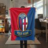 Custom Name Bologna FC2 Flannel Blanket, High quality Comfortable for All Seasons, Home Decor, Warmth and Comfort