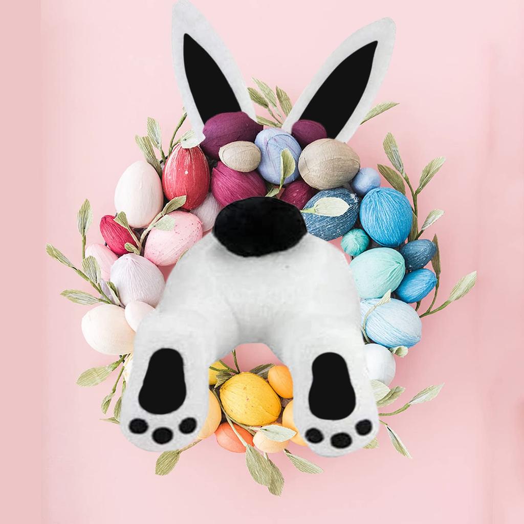 Easter Bunny Butt For Wreath,Easter Bunny Wreath Decorations,Easter Bunny Butt Wreath Kit,Easter Wreath Attachment Spring Home Door Wall Hanging Decor