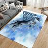 "Blue Fantasy Unicorn Carpet with Celtic Knot Pattern for Home Decor" Suitable for Use As an Anti-slip for Living Room Bedroom Sofas