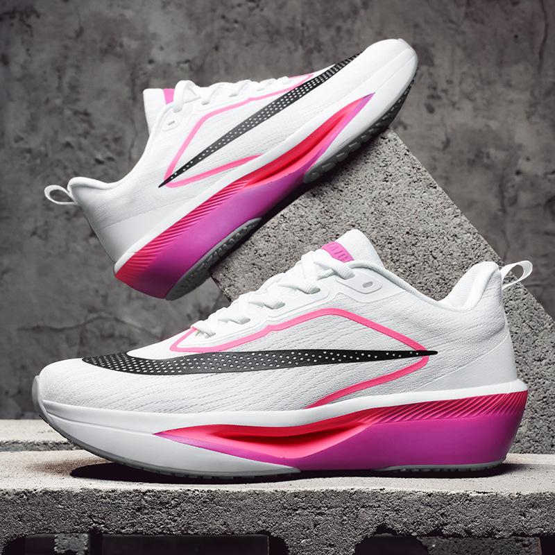 Outdoor Sports Marathon Running Racing Shoes Comfortable Shock Absorption Low-top Mesh Sneakers Summer