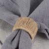 1/2/4PCS Natural Burlap Woven Napkin Ring Jute Rope Napkin Buckles Holder Wedding Birthday Party Dinner Table Decoration Supply