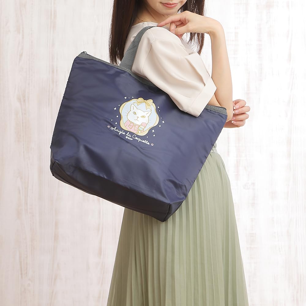 La Angie La Coquette Beautiful Angie Insulated Hot Cold Tote Cute Cat [Angie Coquette] & Bag, Navy, Character, Women's,