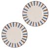 Minoru Pottery Mino Ware Nanpu 160 Plates, Rain, Set of 2