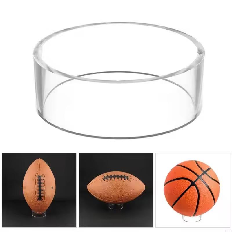 Acrylic Ball Stand Clear Round Display Stand Support Holder For Football Basketball Rugby Soccer