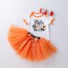 Baby Girls Kids Skirts Set 3PC Romper+Skirts+Headband Halloween Outfits