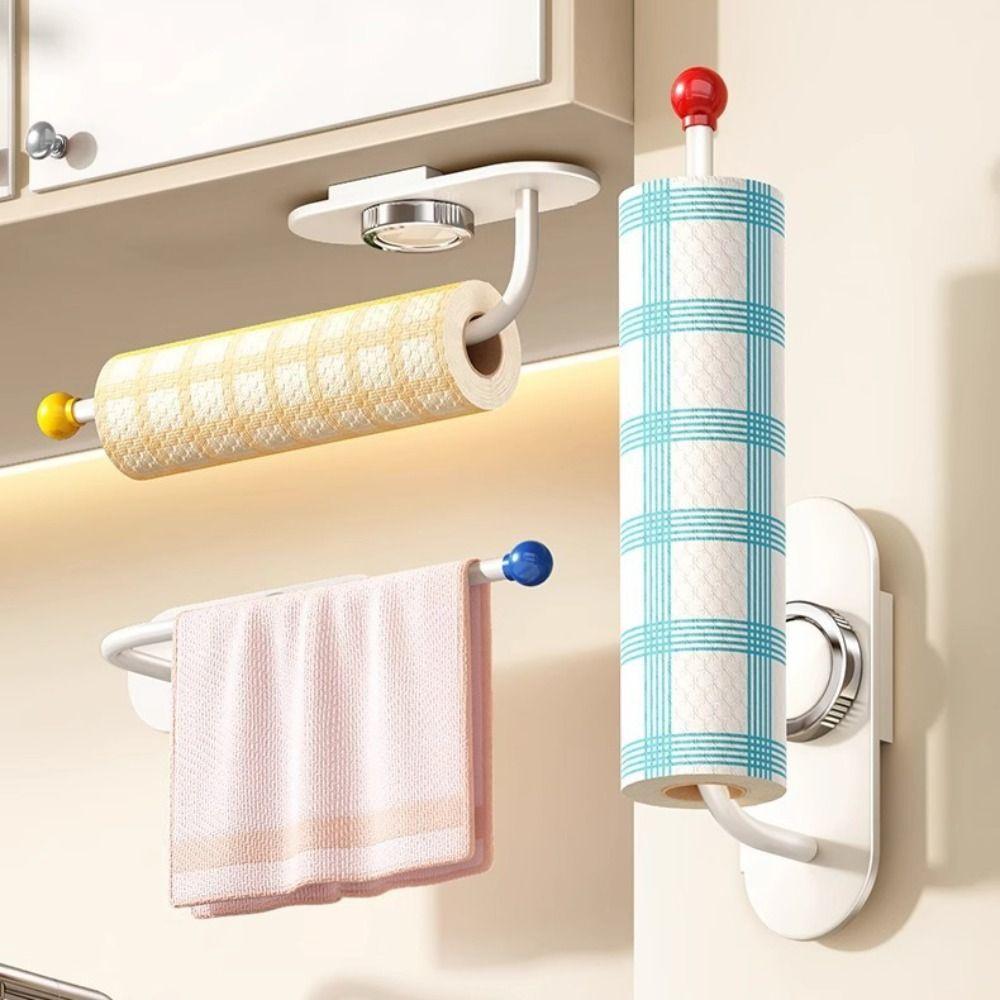 Napkin Dispenser Reusable Tissue Holder Punch Free Adhesive Wall Hook Traceless Hanging Type Tissue Rack Wall Mount