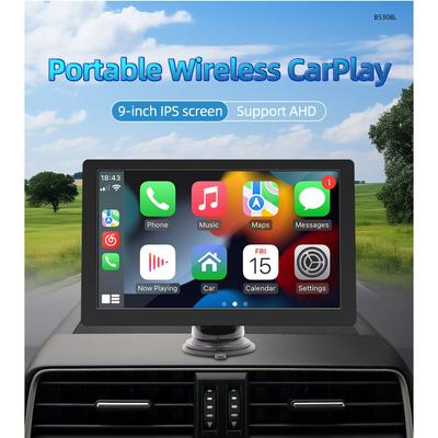 9-calowy inteligentny wyświetlacz Bezprzewodowy CarPlay i Android Auto Smart Screen AI Voice Obsługa Netflix YouTube 2 łatwe w montażu uchwyty