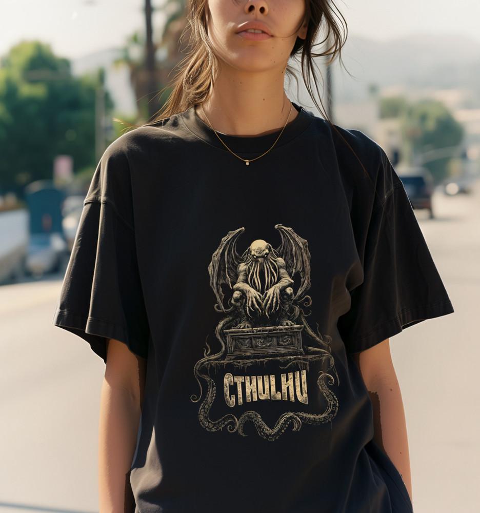Cthulhu TShirt HP Lovecraft Cosmic Horror Tee Weird Apparel Monster Graphic Unisex T-Shirt XXXL