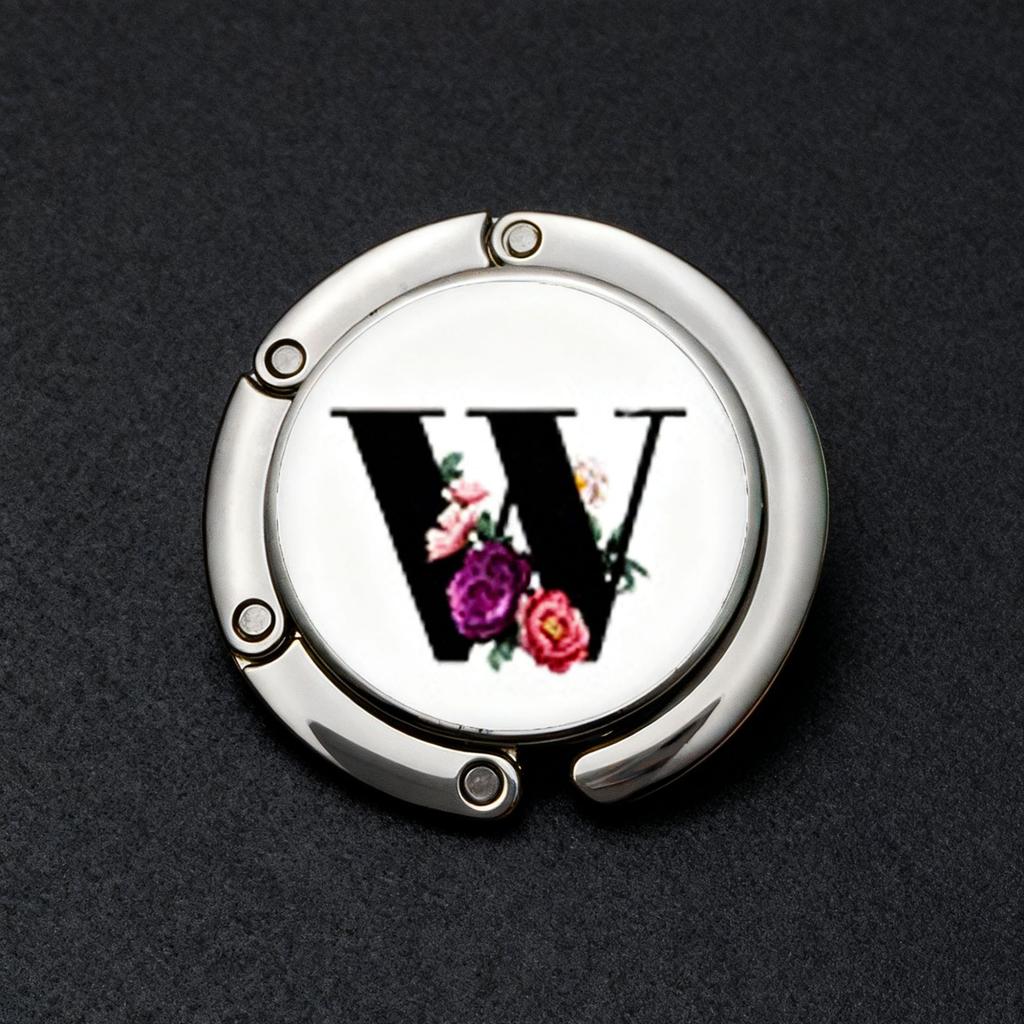 Foldable Bag Hanger Hook Purse Hook Handbag Hanger Table Hook Holder With Personalized Letter A-Z, Portable Table Hook For Women