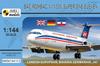 Mark I Scale British London European German Yugoslavia Airlines Plastic Model Kit MKM144113 1/144 BAC/ROMBAC 1-11-500 Airways/Bayern Air/JAT