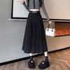 111 small pleated skirt medium and long women's high waist A word hip wrap xs show high college style suit skirt spring and autumn