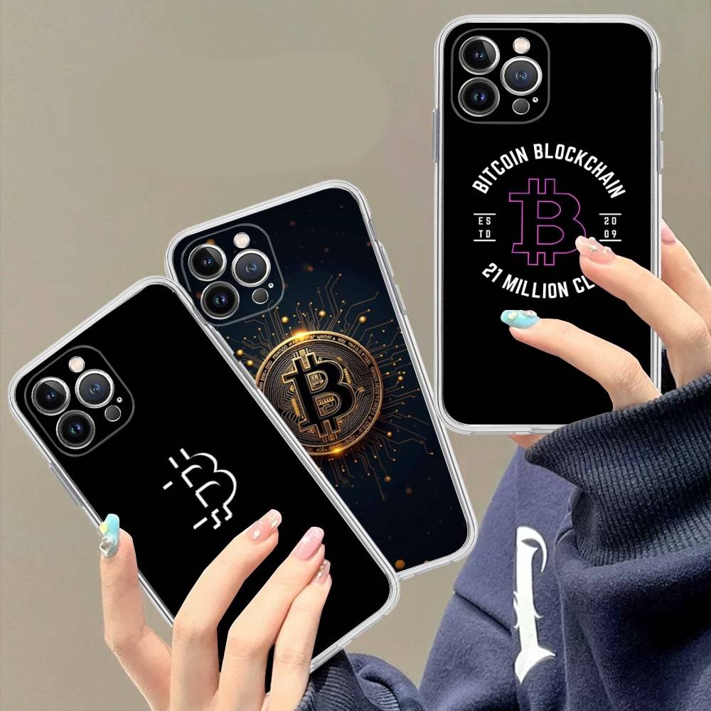 Bitcoin Phone Case For IPhone 17 16 15 14 13 12 11 Pro Max Plus Soft Cover Personalized DIY