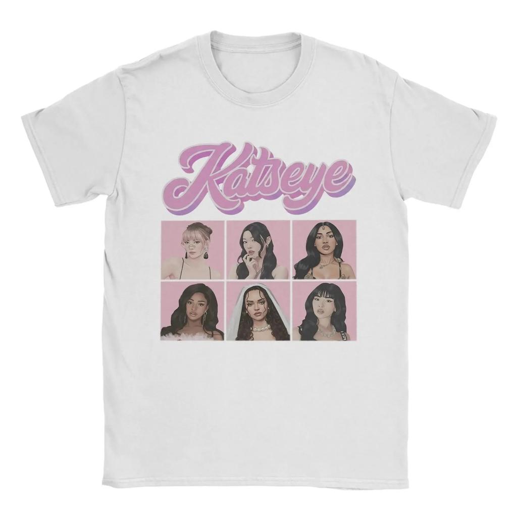 KATSEYE Member Printed Unisex Pure Cotton TShirt 2026 Summer New Kpop Y2K Fashion Crew Neck Short Sleeve Fan Gift Apparel