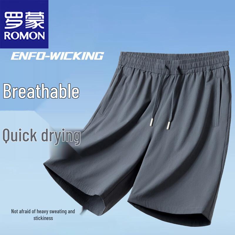 ROMON Men s Ice Silk Quick-Dry Sport Shorts 6XL