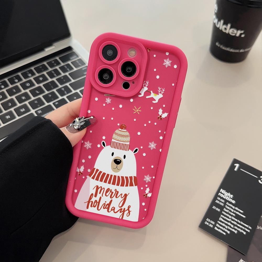 Christmas Soft TPU Phone Case For iPhone 11 Funda iPhone 16 Pro Max 15 13 14 12 XS X XR 7 8 Plus SE 16promax 16pro Cover Carcasa