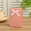 12pcs Flip White Cardboard Bags Candy Colored Gift Packaging Bags Bow Shaped Dessert Packaging Bags Candy Bags