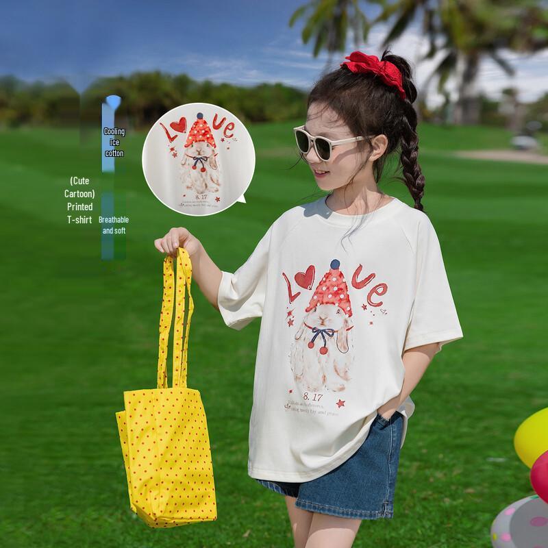 

Girls Cooling Cartoon Short-Sleeve T-Shirt 110