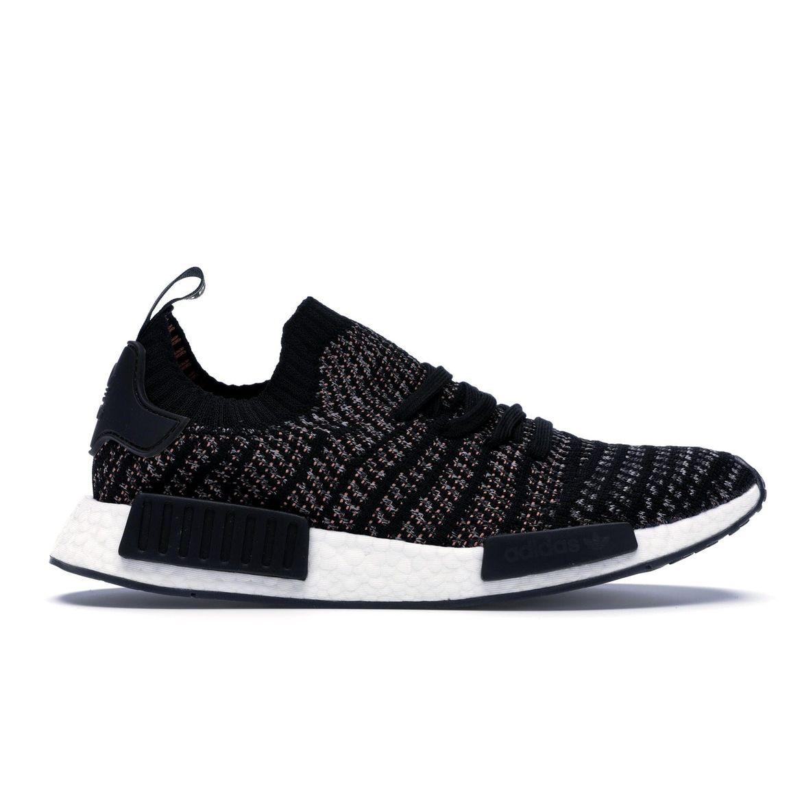 

adidas NMD_R1 STLT Primeknit Black Pink Женские кроссовки Core-Black Grey B37636
