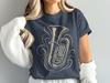 School Band Shirt, Euphonium Faux Gold Graphic, Multiple Sizes And Colors