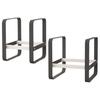 Kitchen Organizer Rack for Pot Lid Pan Plate Cutting Board Holder Non-Slip Metal Cabinet Storage Shelf Dish Drying Drainer Stand