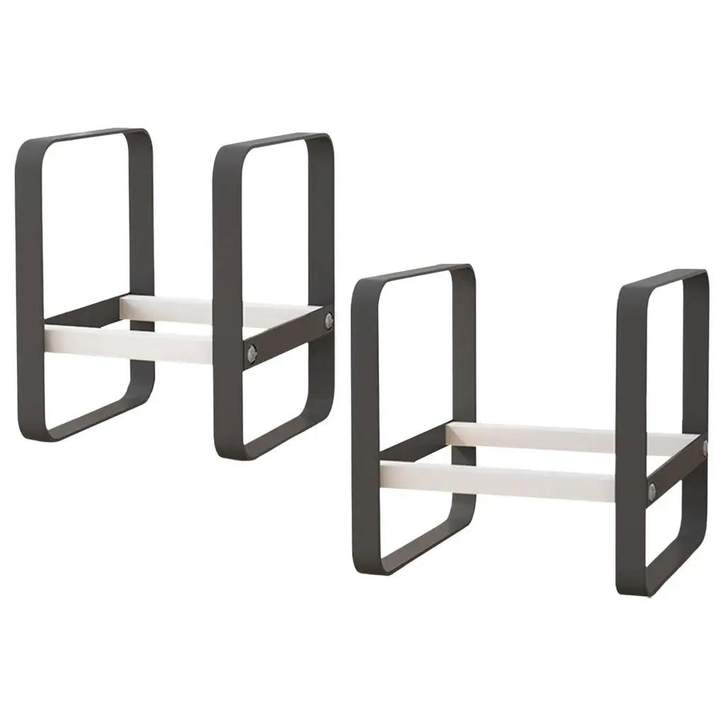 Kitchen Organizer Rack for Pot Lid Pan Plate Cutting Board Holder Non-Slip Metal Cabinet Storage Shelf Dish Drying Drainer Stand