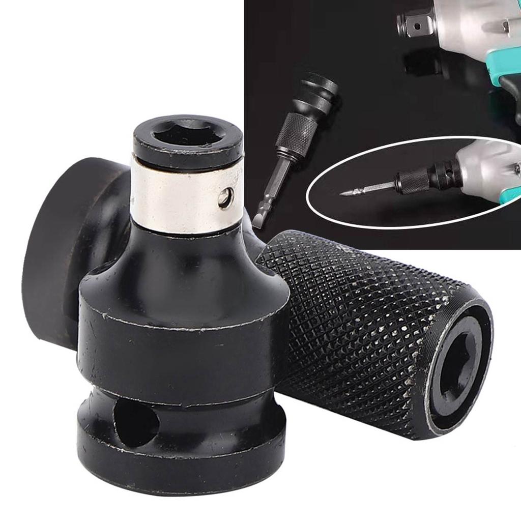 1/2 1/4 Inch Wrench Hex Shank Chuck Conversion Kit Square Change Socket Adapter Conversion