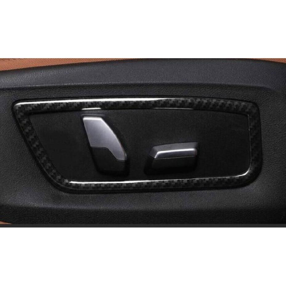 ABS Carbon Fiber Seat Button Handle Frame Cover Trim For BMW 5 Series 2018-