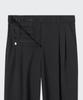 MUSINSA STANDARD WOMAN Women'S Lightweight High-Waisted Wide Hidden Banding Slacks [Charcoal Gray]