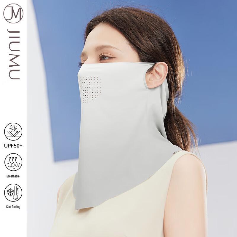 JIUMU Women's Ice Silk Sun Protection Neck Guard Face Mask MM075