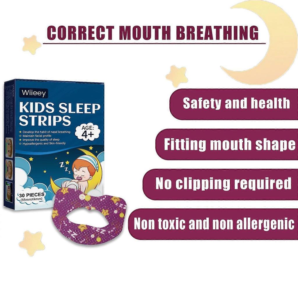 Wiieey Mouth Breathing Correction Stickers Anti-Open Mouth Sleeping Snoring Night Breathing Sealing Mouth Children Mouth Closed Stickers