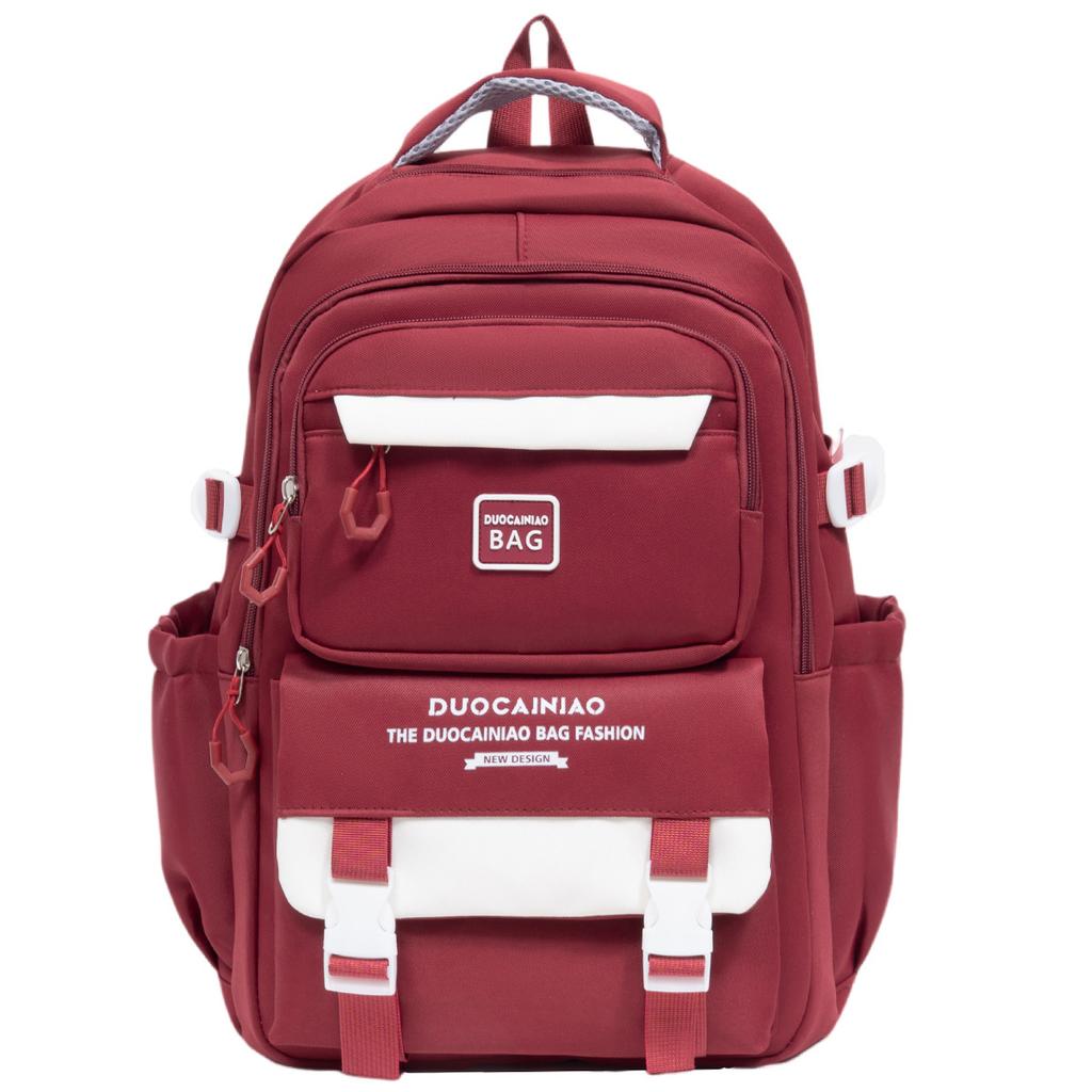 Schoolbag Large Capacity Travel Lightweight Backpack Casual Simple Junior High School Student School Bag High Value Backpack Female
