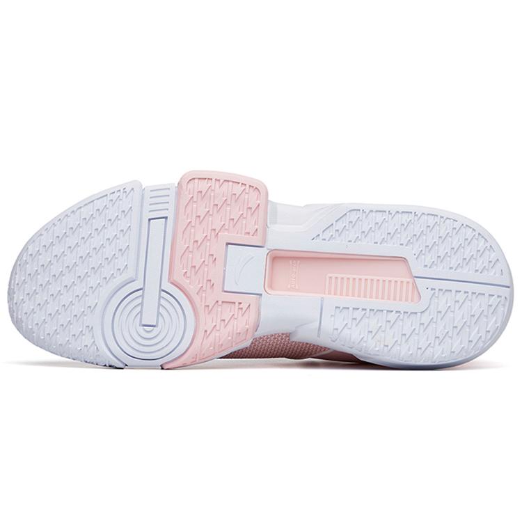 New Anta Craze 1 Anti Slip Wear Resistant Mid Top Performance Basketball Shoes Men's Pink White 112221618-5