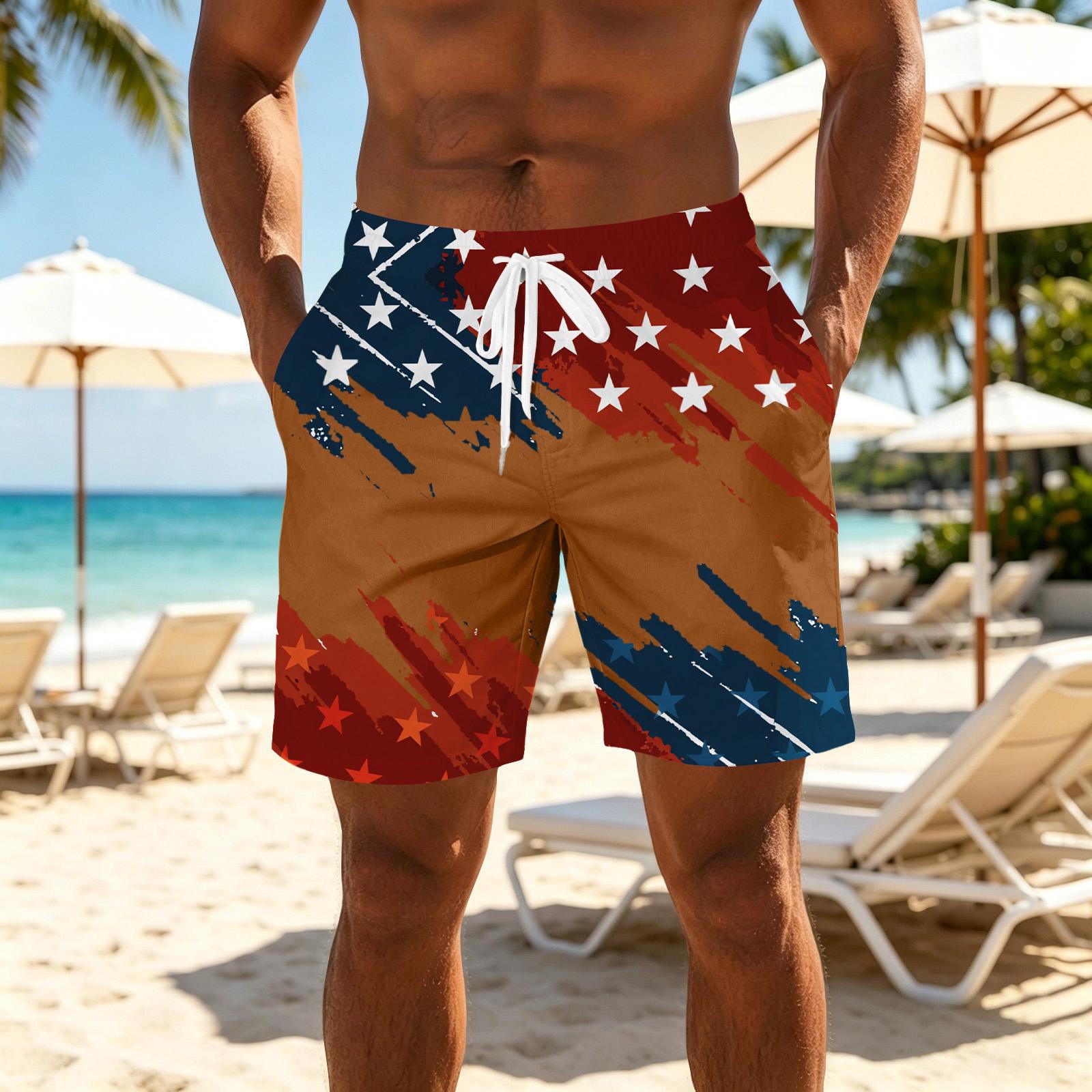 Men s Shorts Printed Casual Sportswear Shorts For Men, Casual Fashionable Printed Shorts For Men L