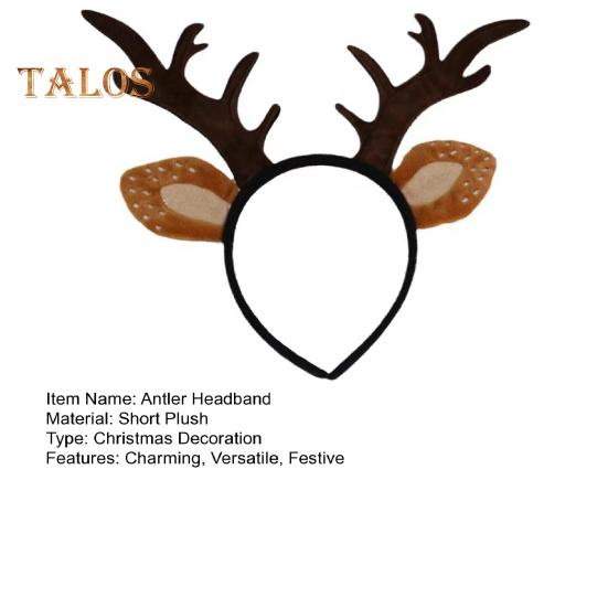 Hirschgeweih-Stirnband für Damen, Rentierhörner und -ohren, Haar-Accessoire für Weihnachten, Halloween, Cosplay, Partyzubehör