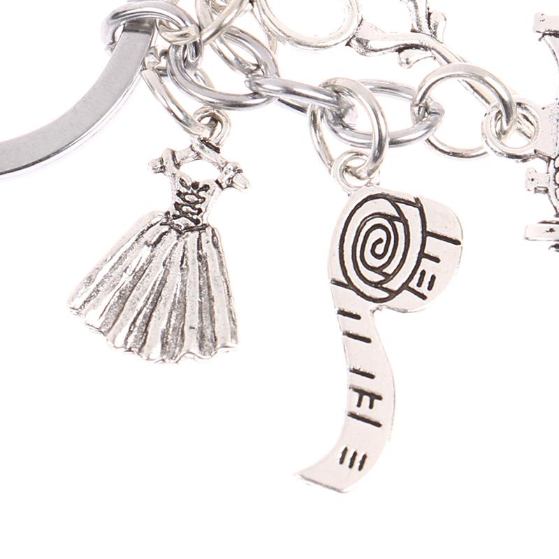 Dikiş Makinesi Anahtarlık Terzi Anahtarlık Demir Mezura Makas Anahtarlık