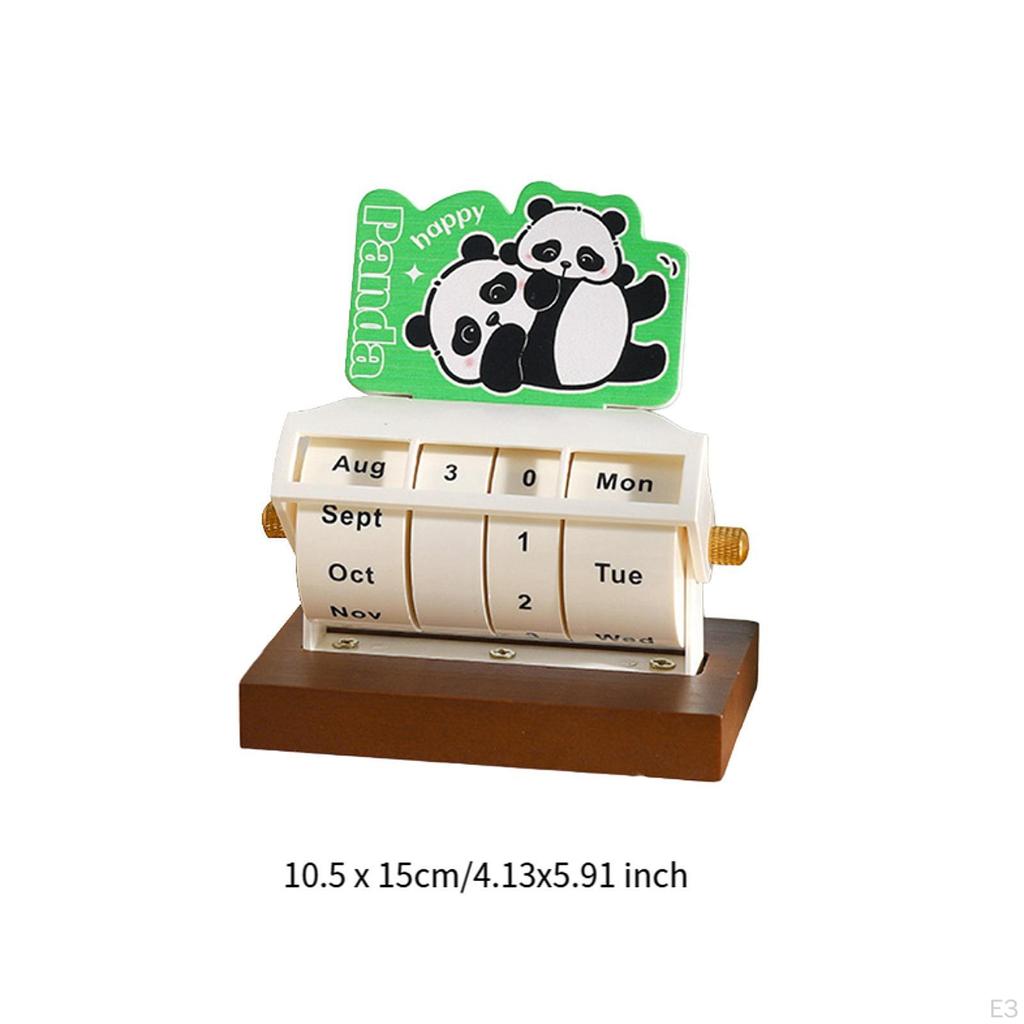 Panda Themed Rotary Desk Calendar for Home And Office Use