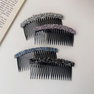 Invisible Hair Styling Accessory Teeth Rhinestone Comb Hair Clip Broken Hair Artifact   Gift