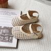 Sommer Mädchen Sandalen Geflochten Ausgehöhlt Silber Beige Kinder Pantoletten Vielseitig Minimalistisch Flach Trendig Kinderschuhe 22-33