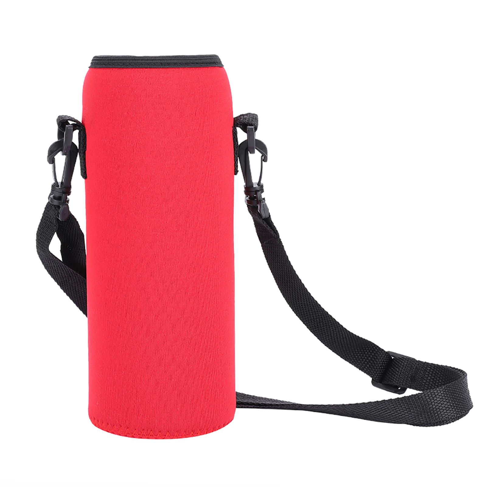 Tomtop Jms Red Outdoor 1000Ml Water Bottle Insulated Cover Neoprene Carrier Bag Pouch With Strap