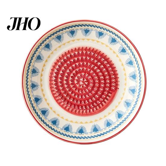Tritaghiaccio per Aglio Piatto Grattugia in Ceramica Ciotola, Spremiaglio Manuale Zester Grattugia Frutta Zenzero Piatto Mescolatore Piatto, Vassoio Tutto-in-Uno per Preparazione e Servizio, Cucina Moderna Minimalista