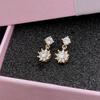 Popular Women'S Earrings Exquisite Zirconium Flower Earrings Personalized Small Versatile Stud Earrings Student White Collar
