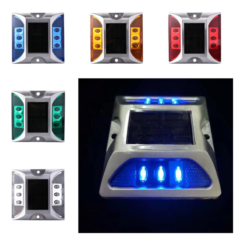 IP68 Waterproof Solar Road Stud Light Square Solar Energy Spike Lights Night Street