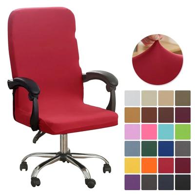 Spandex Office Chair Covers Stretch Gaming Chair Cover Solid Color Computer Chairs Cover Elastic Chair Slipcovers for Home Decor
