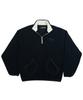 Seleodeilejeokeulleob Leisure Terry Fleece Half Zip-Up Sweater(Unisex) - Navy & Ivory