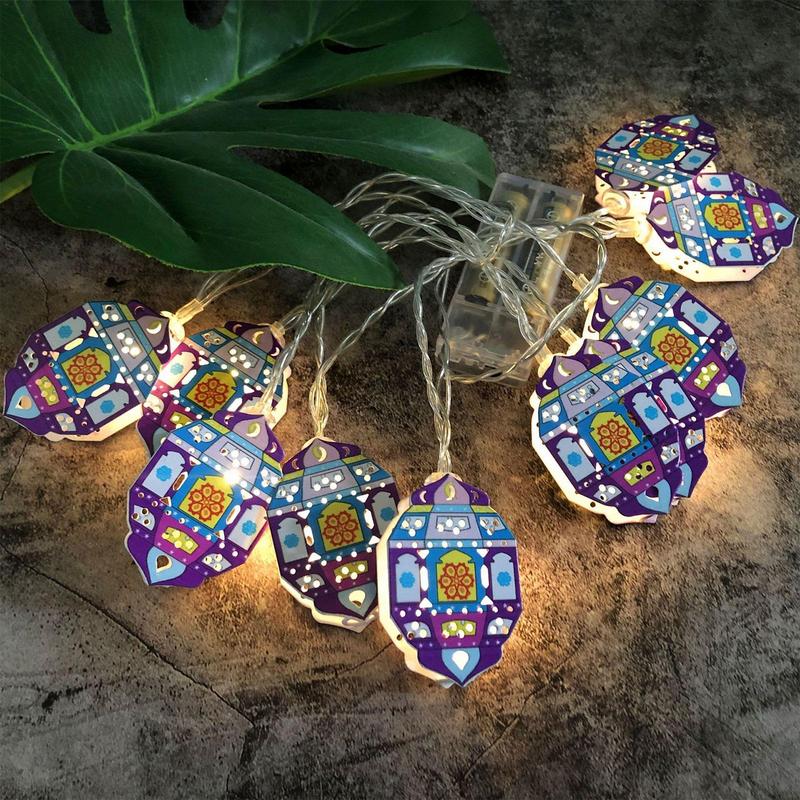 Eid Mubarak LED Light String Indoor Moon Starlight Ramadan Kareem Decoration 2025 Islamic Muslims Eid Al Fitr Party Supplies